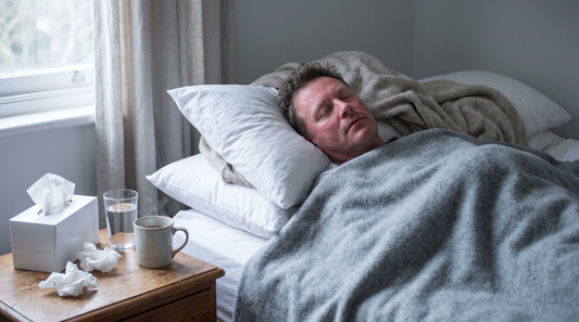 Erhöhte Lagerung im Bett mit Kissen