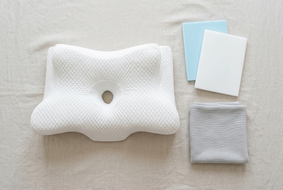 Ergonomisches Kissen mit Höheneinlagen