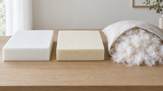 Memory Foam, Latex und Daunen im Vergleich
